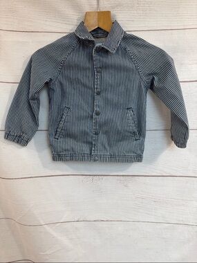 Toddler Kids Boys Cat & Jack Striped Jacket size 4T Train Lovers!